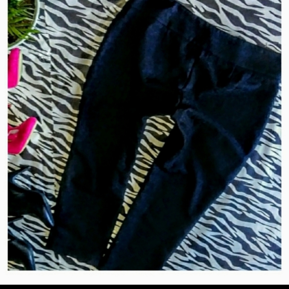 Elle Pants Size 16 Skinny Leg Lace Jacquard Crop - Picture 3 of 12